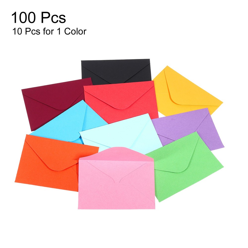 100Pcs Mini Envelopes, Tiny Pockets Gift Card Business Card Envelope, Multicolor