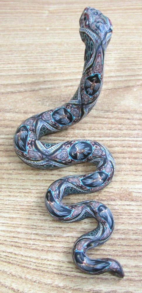POLYMER CLAY SNAKE SCULPTURE / THUNDERBIRDS