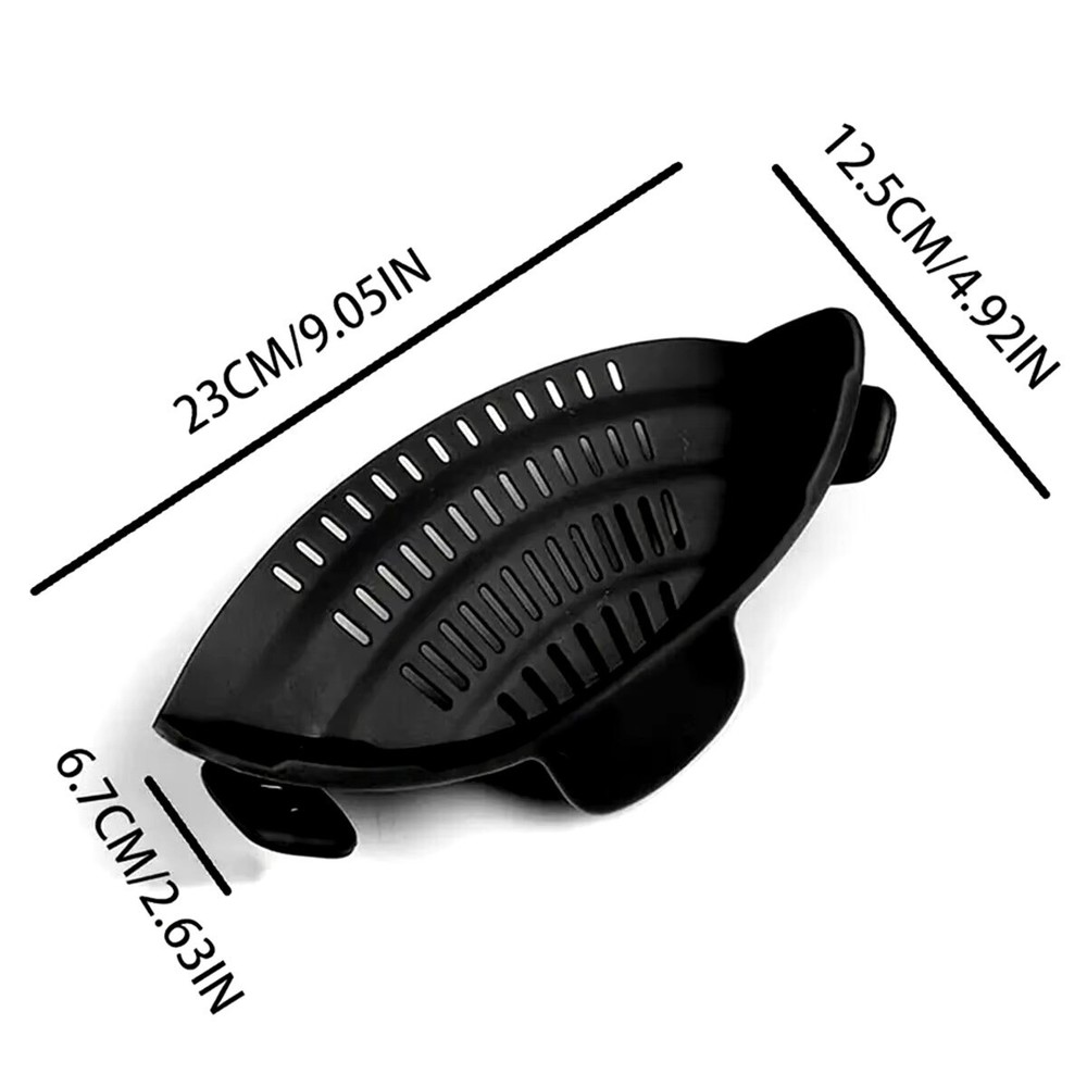 Clip on Strainer Silicone for All Pots and Pans, Pasta Strainer
