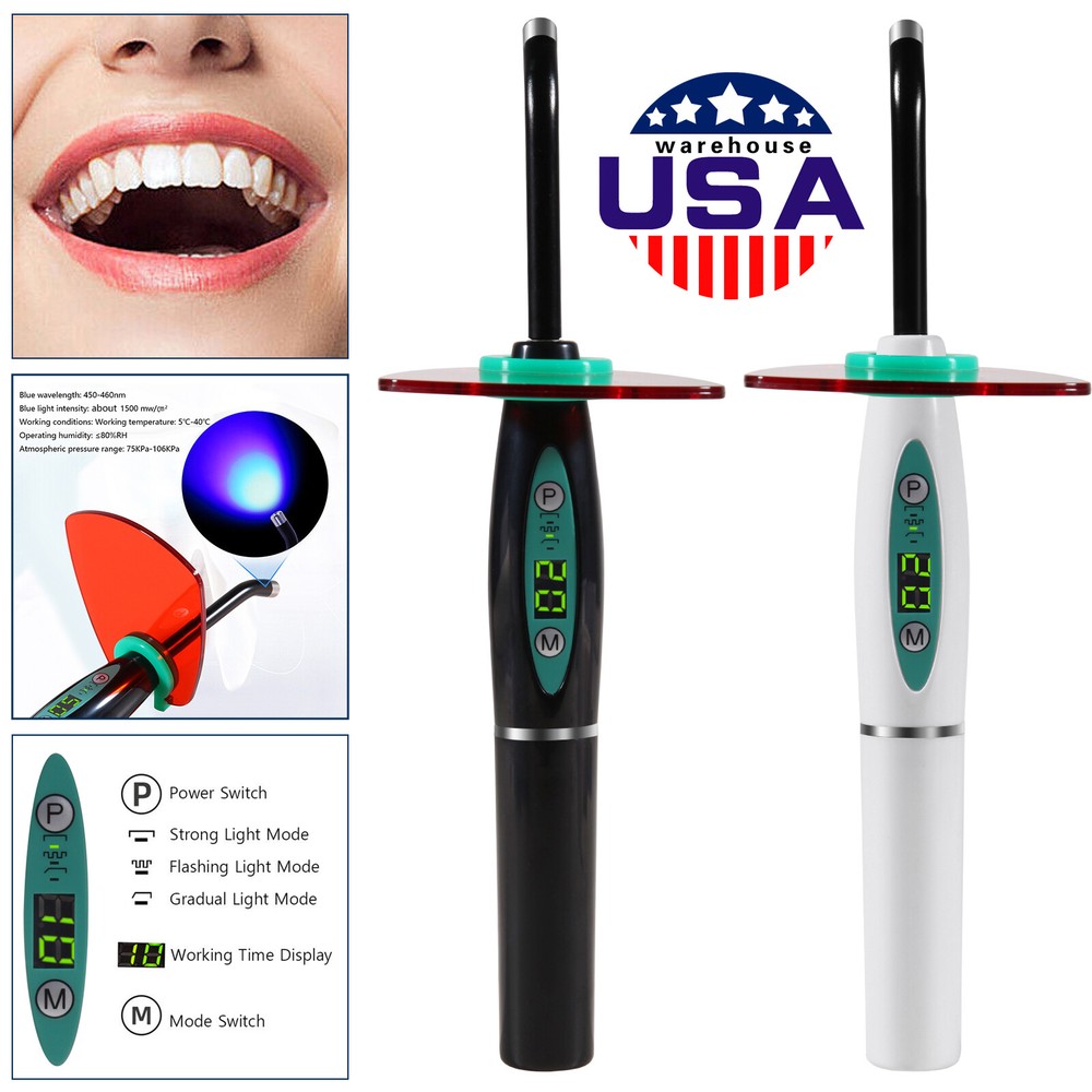 Dental Wireless LED Curing Light Lamp 5W 2000mw Tooth Cure Machine