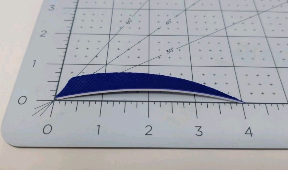 100pk Bullseye Archery Feathers 4" Right Wing: Shield Solid Elite Royal Blue