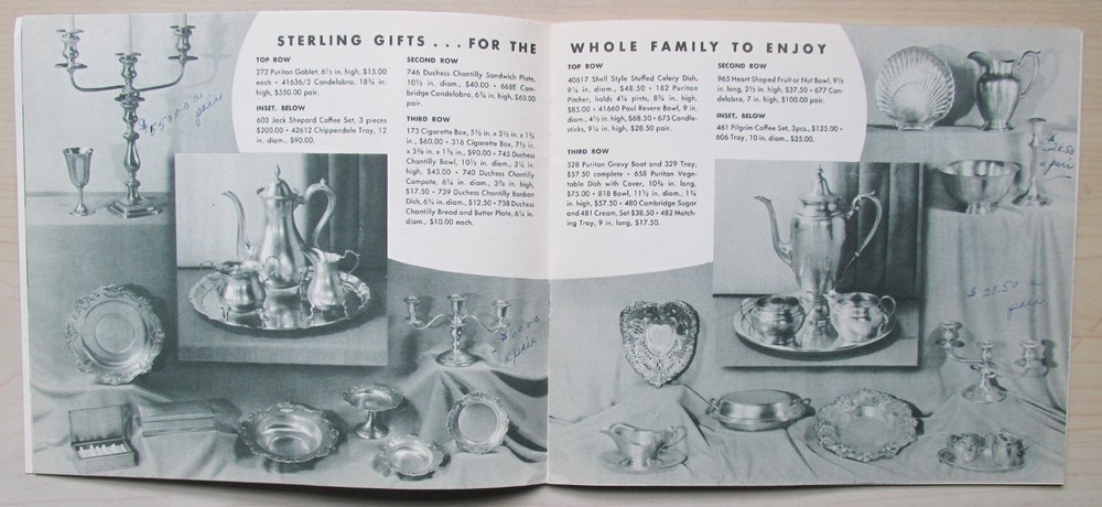 ORIGINAL Gorham 1949 Sterling Silver & Silver Plate Christmas Gift Catalog