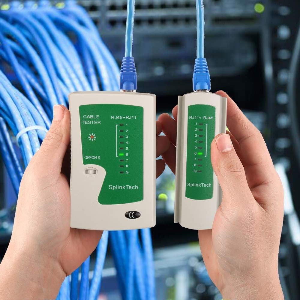 Professional Ethernet Crimping Tool with Network Tester and 50 Connector Boots