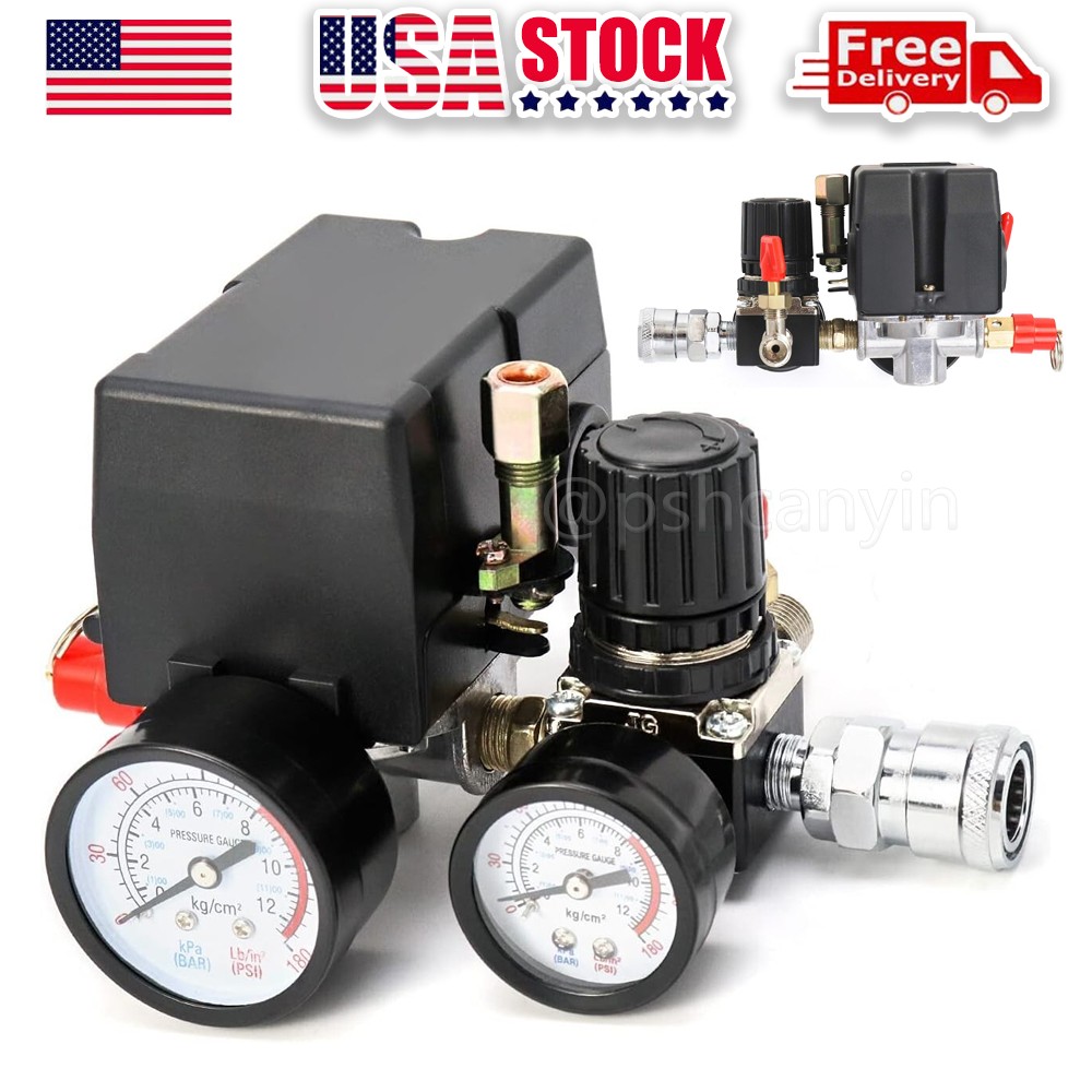 Air Compressor Pressure Switch Control Valve 90-120PSI Pressure Regulator