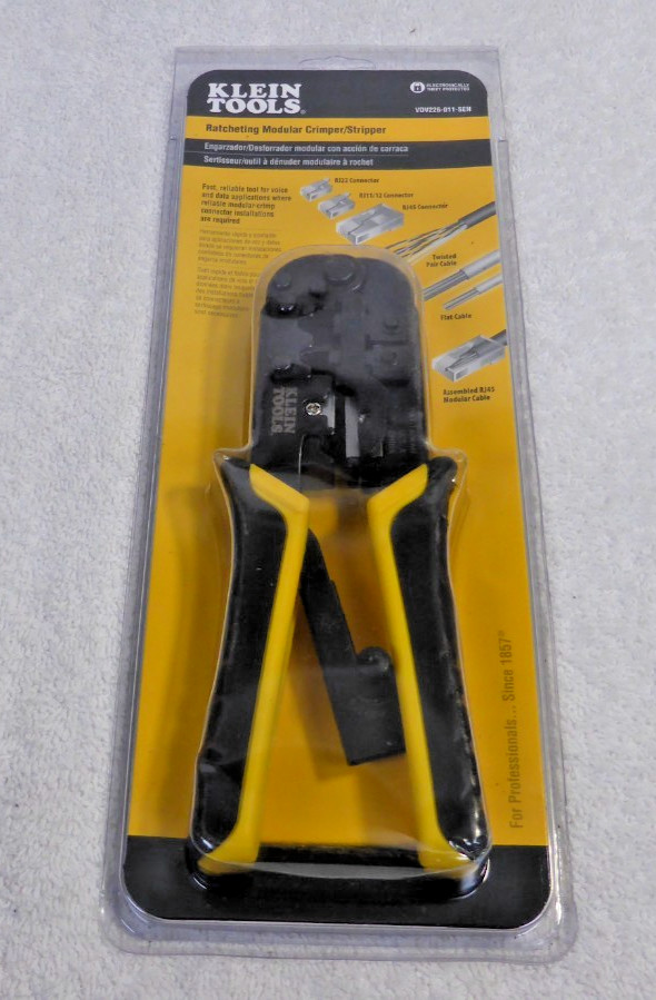 Klein Tools Ratcheting Modular Crimper Stripper VDV226-011-SEN Network Cabling