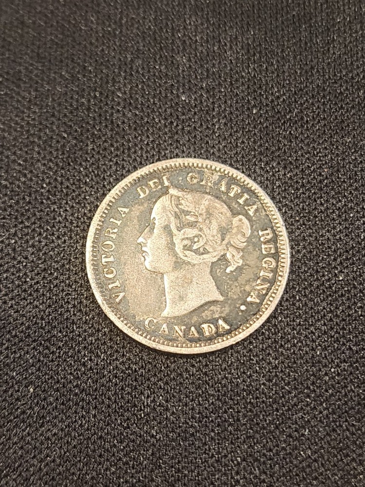 1890H Canada 5 Cents Silver Coin