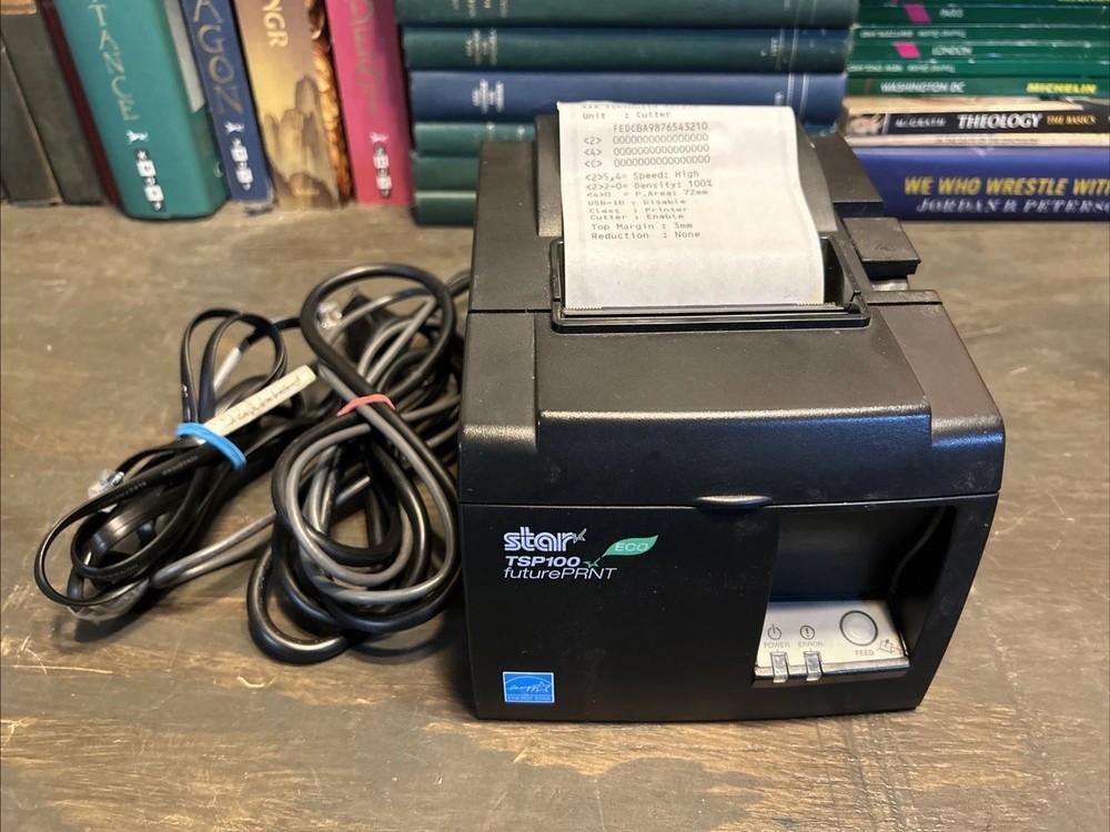 Tested Working Star TSP100II USB Print POS Thermal Printer  w/ Cables