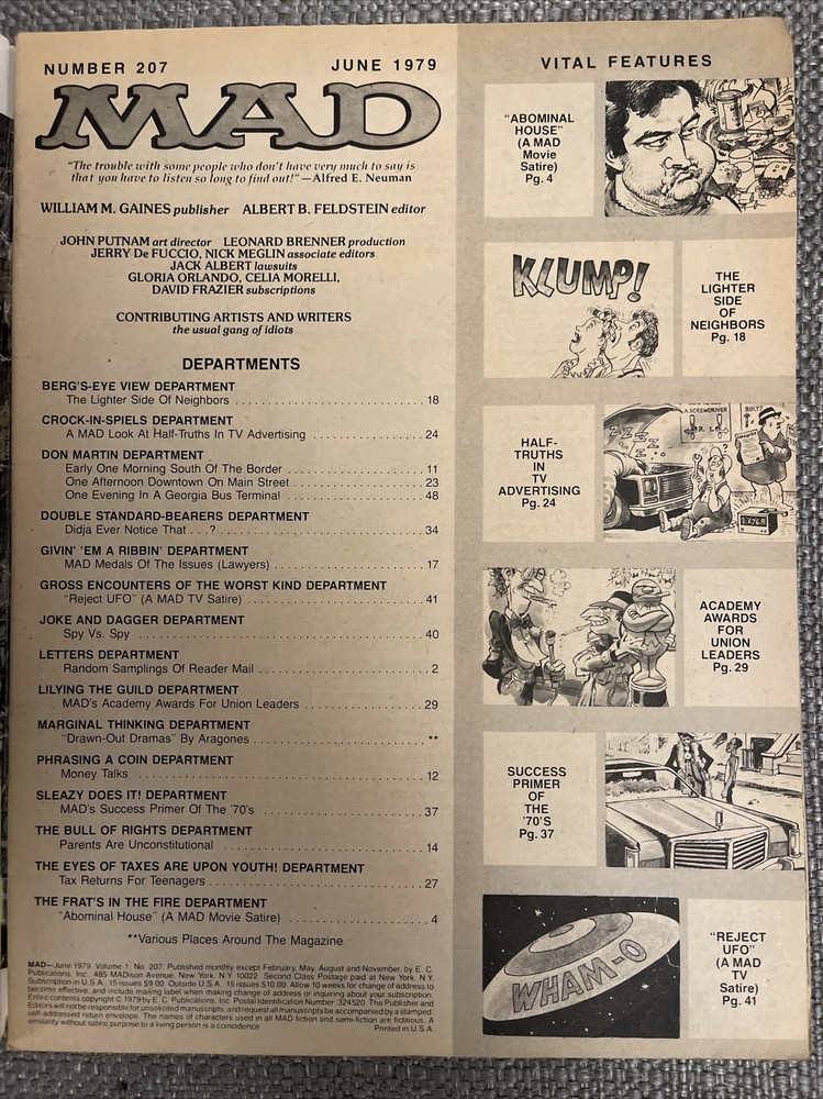 Mad Magazine #207 - June 1979