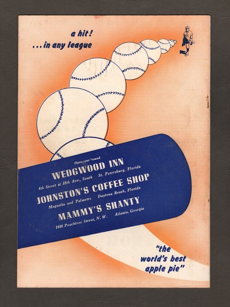 1953 Major League Grapefruit League Exhibition Games Program A2016