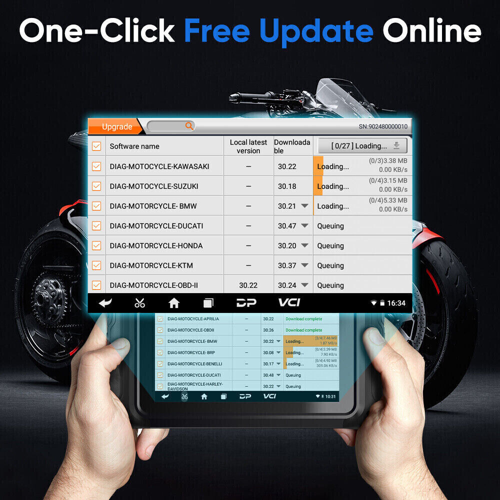 ANCEL MT700 Multi-brands Motorcycle Diagnostic Tool OBD2 Scanner All Systems