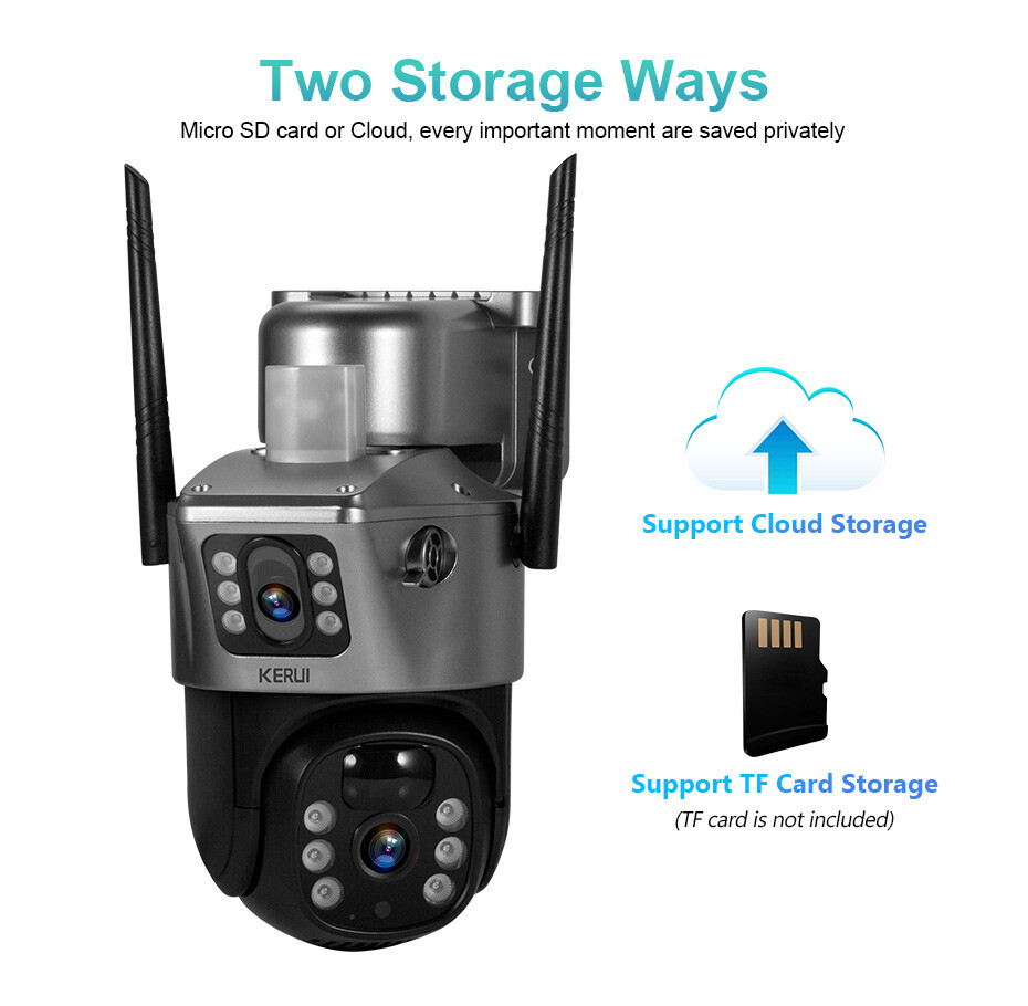 2x Solar Battery Powered Wireless WiFi Outdoor Home Security Camera System CCTV