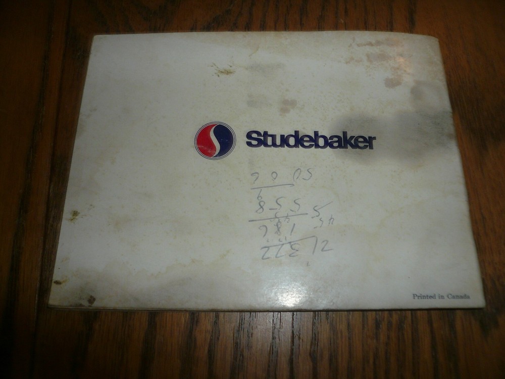 Studebaker Protection Service Coupon Book - Vintage