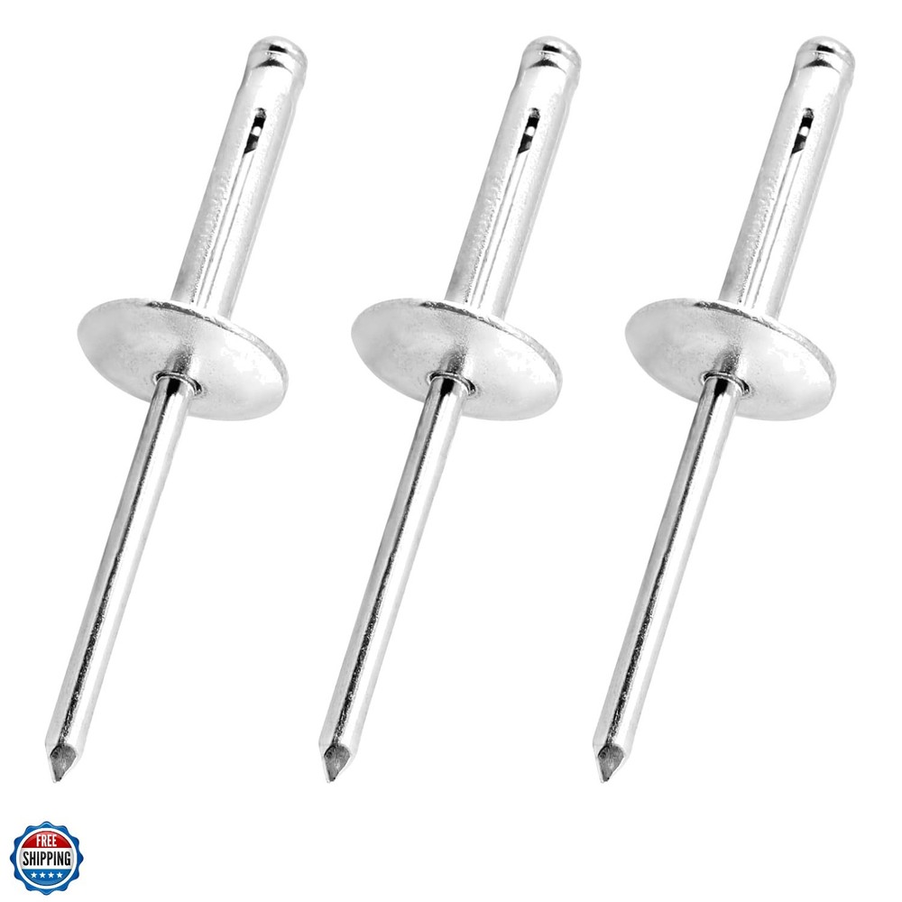 60 Pcs , 3/16” x 1” Pop Rivets Assortment, Silver