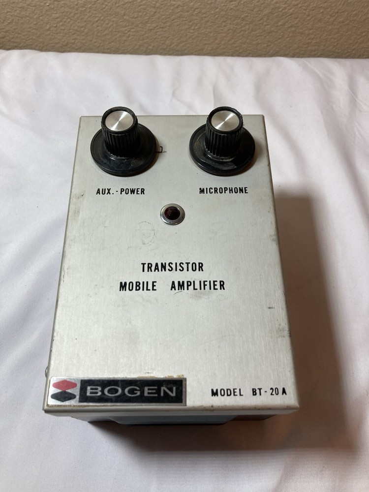 Vintage Bogen Model BT-20A Transistor Mobile Amplifier Untested Very Nice!