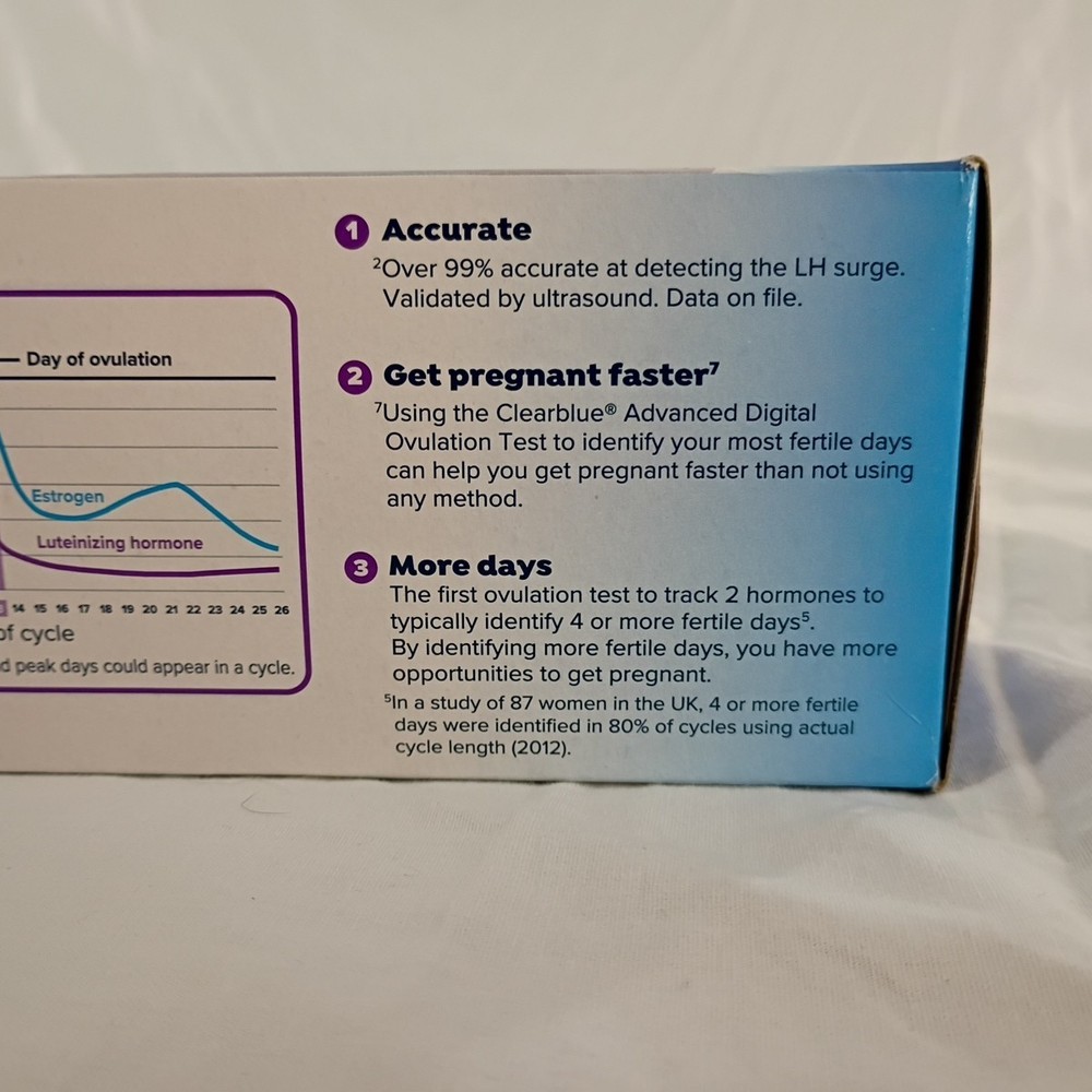 Clearblue Advanced Digital Ovulation Test Kit 30 Ovulation +Two Pregnancy Tests