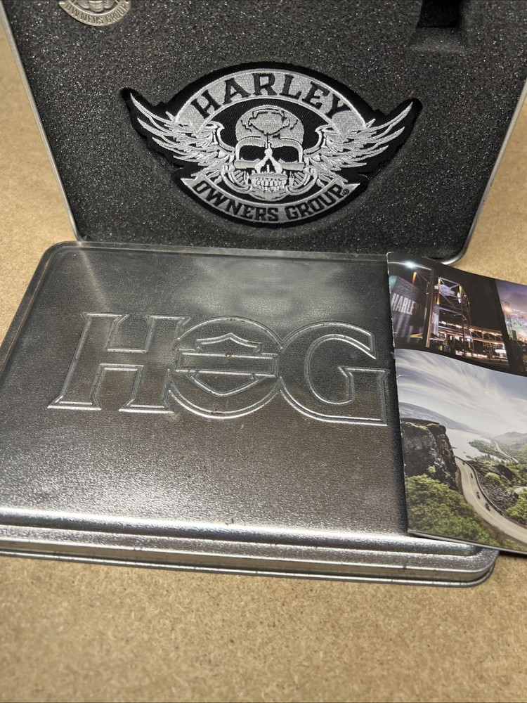 Harley Owners Group Set with Badge, Pin, Missing Bell