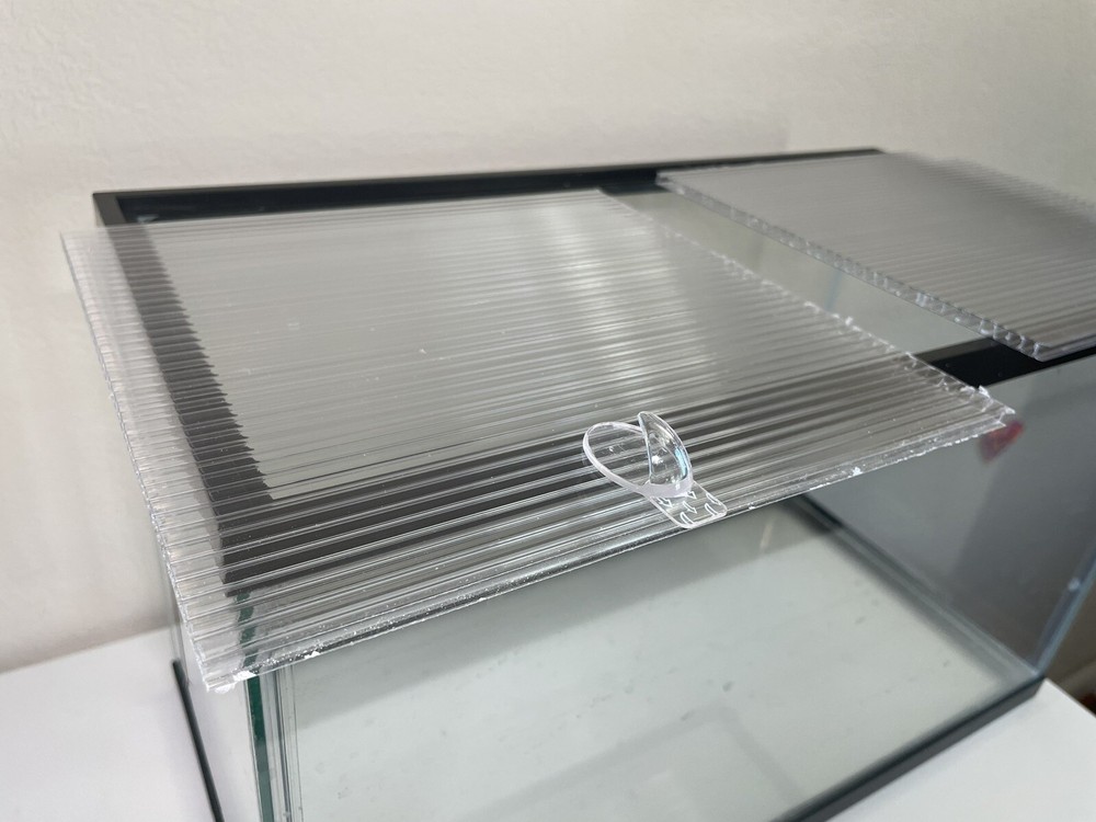 Aquarium Lid Polycarbonate Twin Wall 20 Gallon - Half Cut Deep