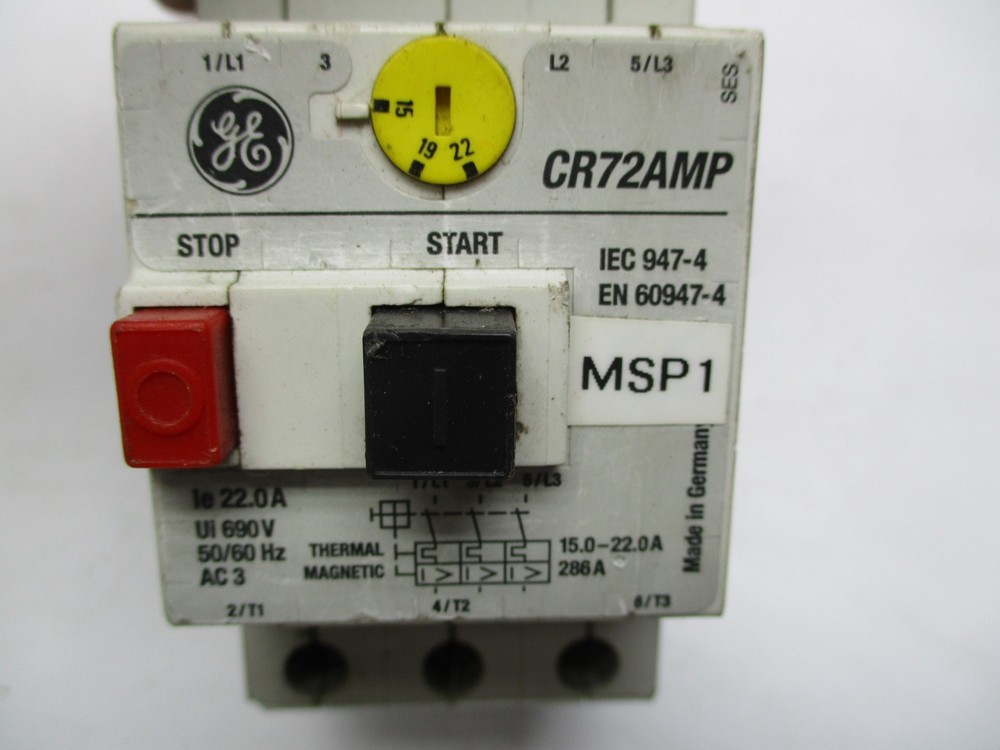 GENERAL ELECTRIC CR72AMP MOTOR STARTER UNMP