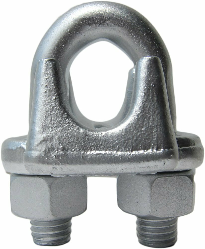 1-1/4" Drop Forged Heavy Duty Galvanized Wire Rope Clips (2-Pack)