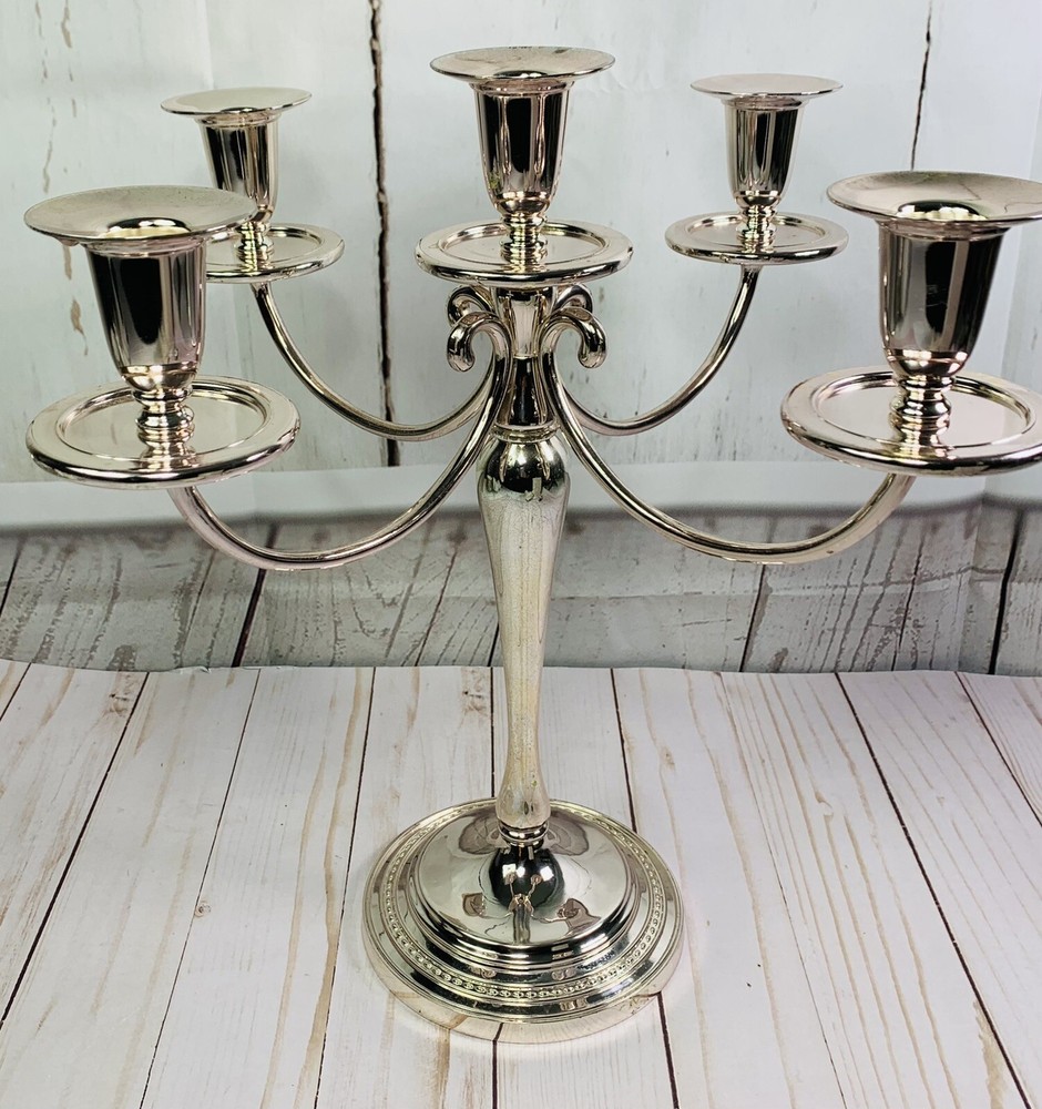 Wedgwood Silver Plated 5 Arm Candelabra
