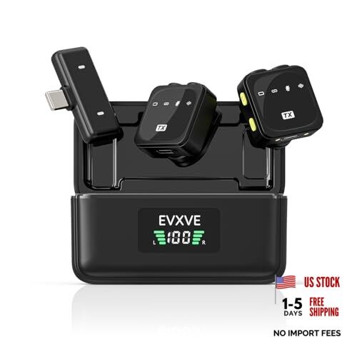 Wireless Lavalier Microphone for iPhone/Android with Type-C Plug, 48KHz, Noise