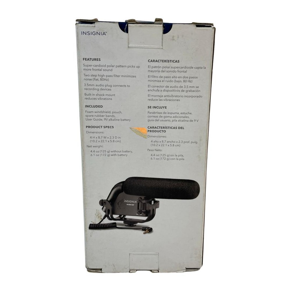 Camera-Mounted Shotgun Condenser Microphone - Black