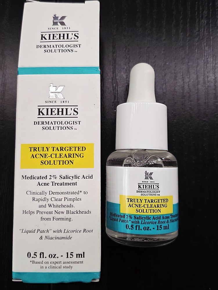 Kiehl's Dermatologist Solutions Truly Targeted Acne-Clearing Solution. 15ml