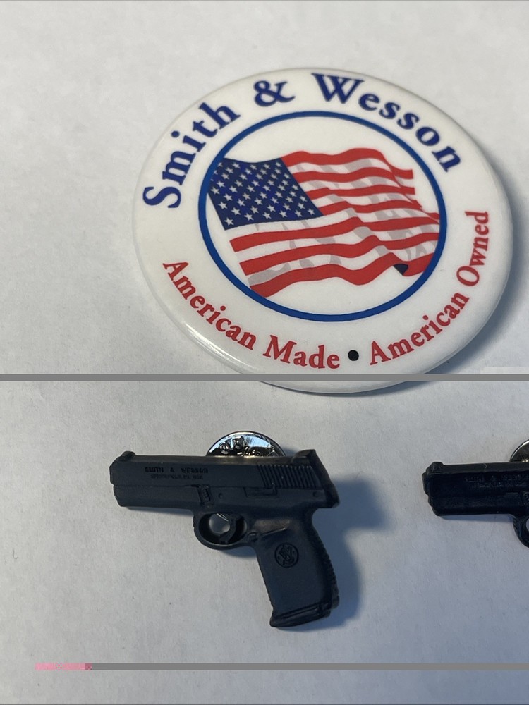 THREE SMITH WESSON HANDGUN PINS