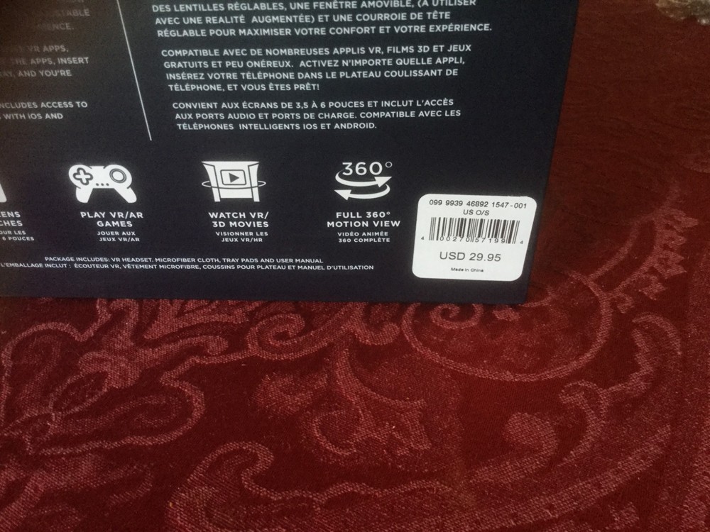 American Eagle Mobile Phone Virtual Reality Headset - New Open Box - UNTESTED