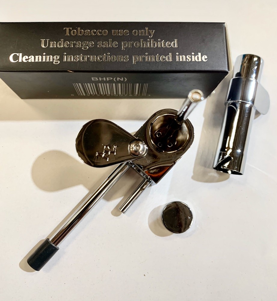 ORIGINAL AMERICAN PIPES™ TRAVELLER™ PIPE DELUXE CHROME PLATED SOLID BRASS