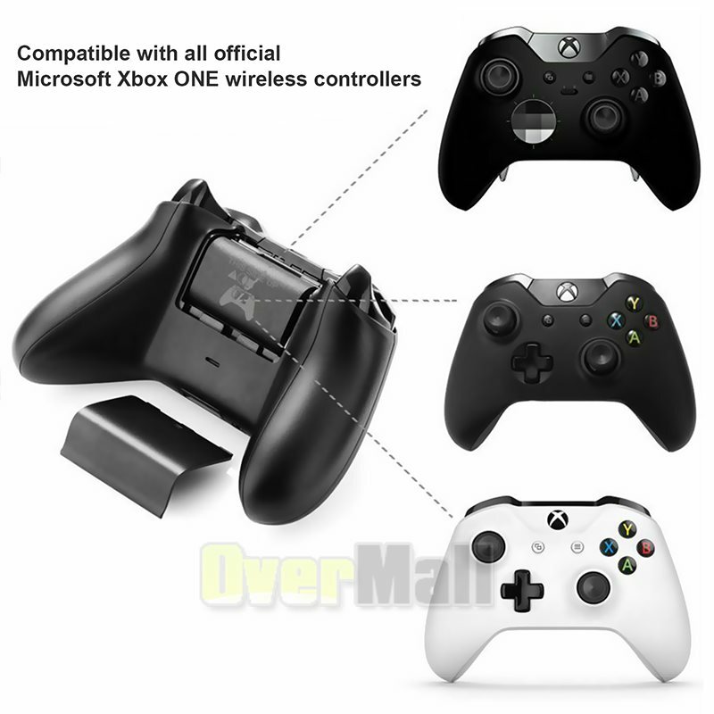 For XBOX ONE Controller Play Dual Charging Dock+2x Rechargeable Battery Pack US