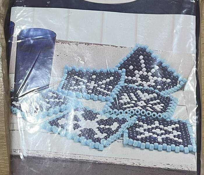 Herschners Beading KIT Coasters Snowflake Coasters