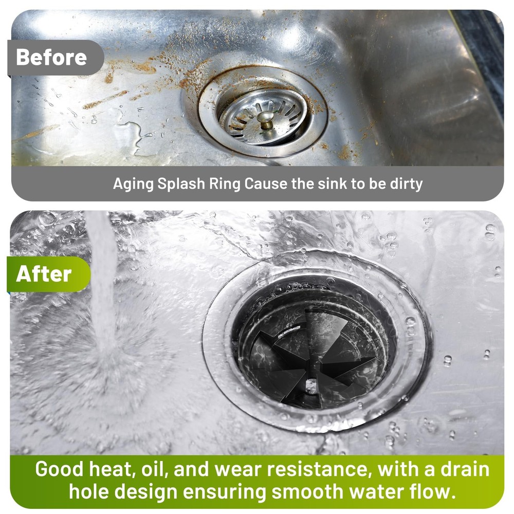 Garbage Disposal Splash Guard Sink Baffle 3 3/8 Inches QCB-AM for InSinkErato...