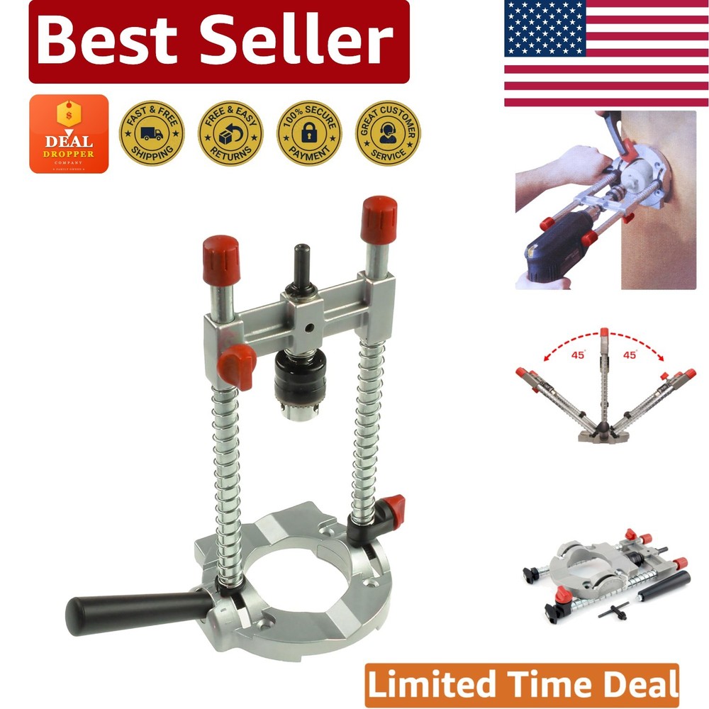 Aluminum Multi-Angled Drill Guide Attachment: Precision for 1/4" & 3/8" Drills