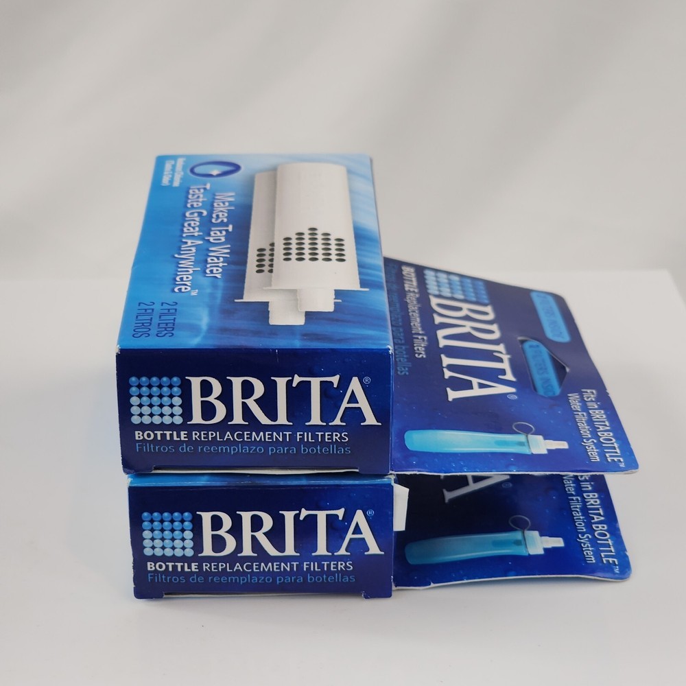 x2 Brita Soft Squeeze Water Bottle Replacement Filters 2 pack New Sealed Package