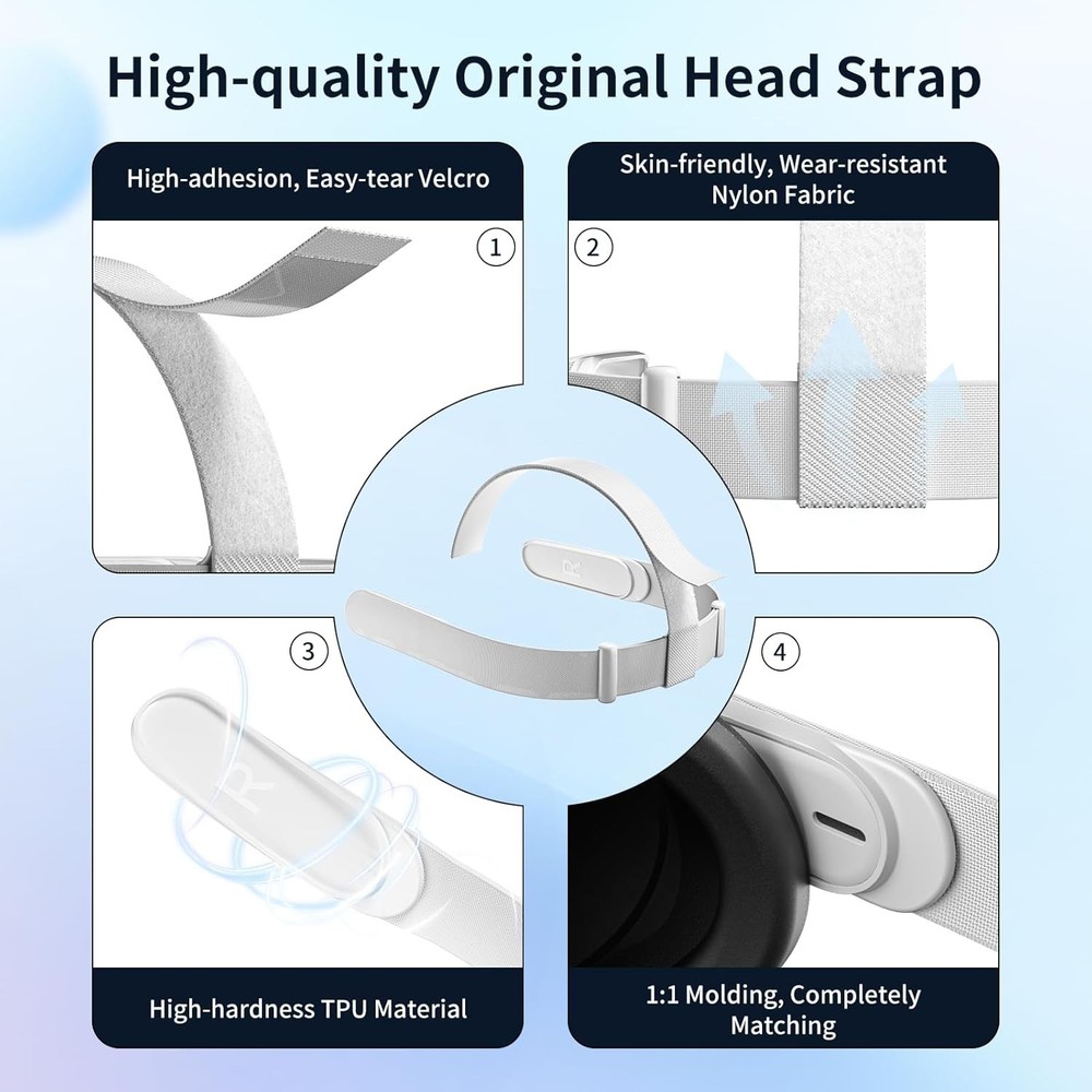 Adjustable Lightweight Head Strap for Quest 2 VR Headset Accessories
