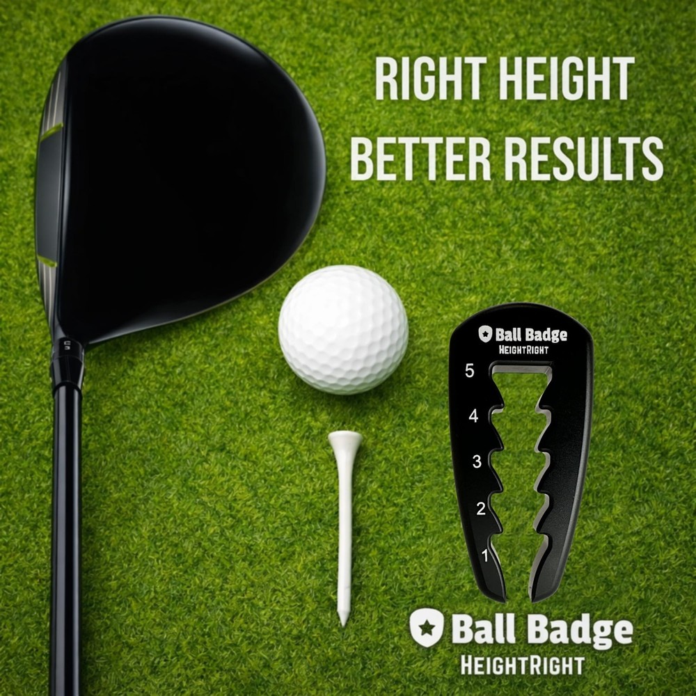 "Adjustable Golf Tee Height Tool Precision Setter for Consistent Swings"