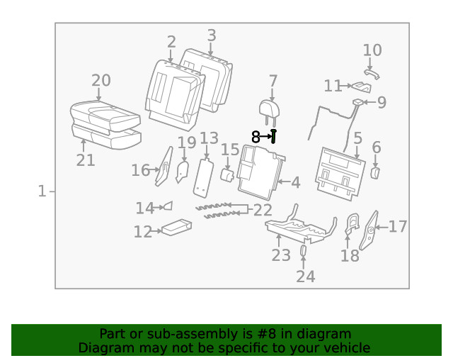 Genuine GM Headrest Guide 96850099