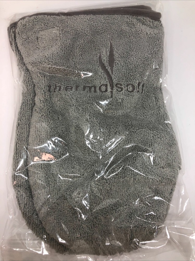 Thermasoft Gray Microfiber Therapy Mitts for Hands - One Pair - New
