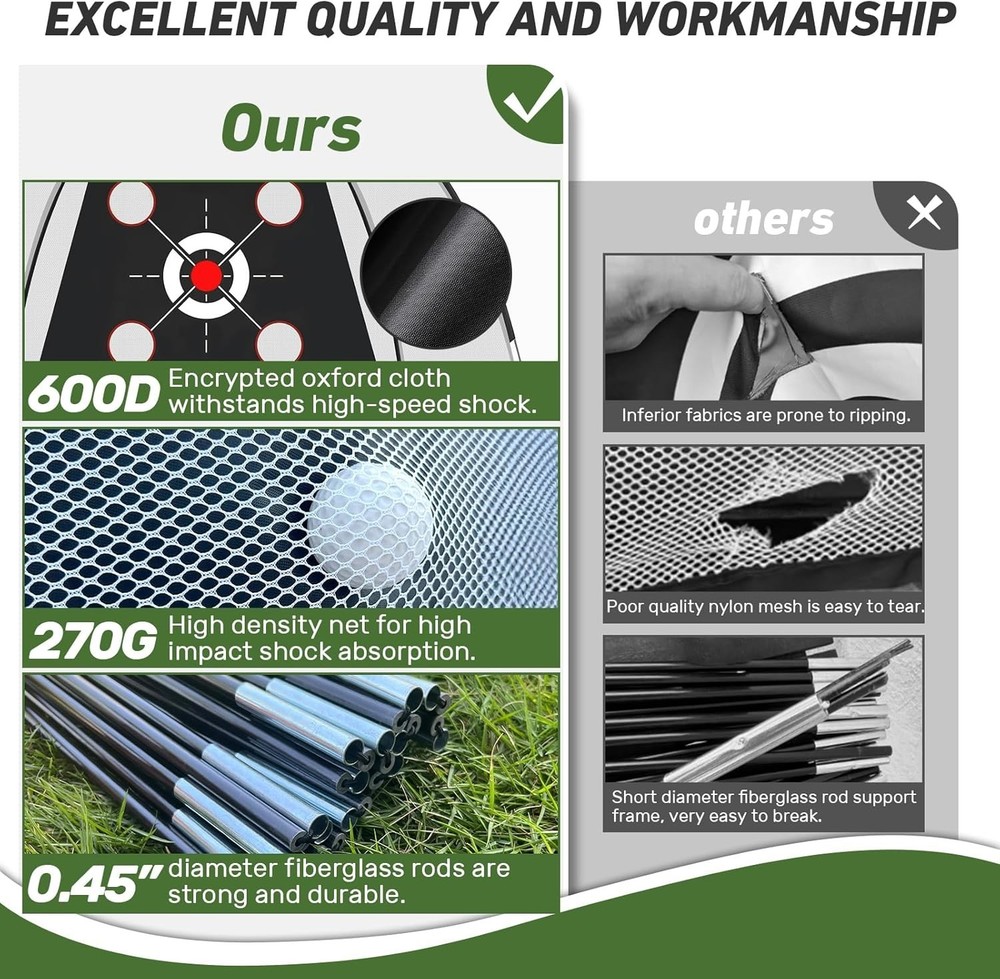 Durable Multi-Target Golf Net with Accessory Kit - Ideal for Skill Improvement