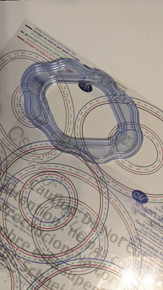 Creative Memories (aka:CM) Cutting System Oval Pattern Template Set Scrapbooking