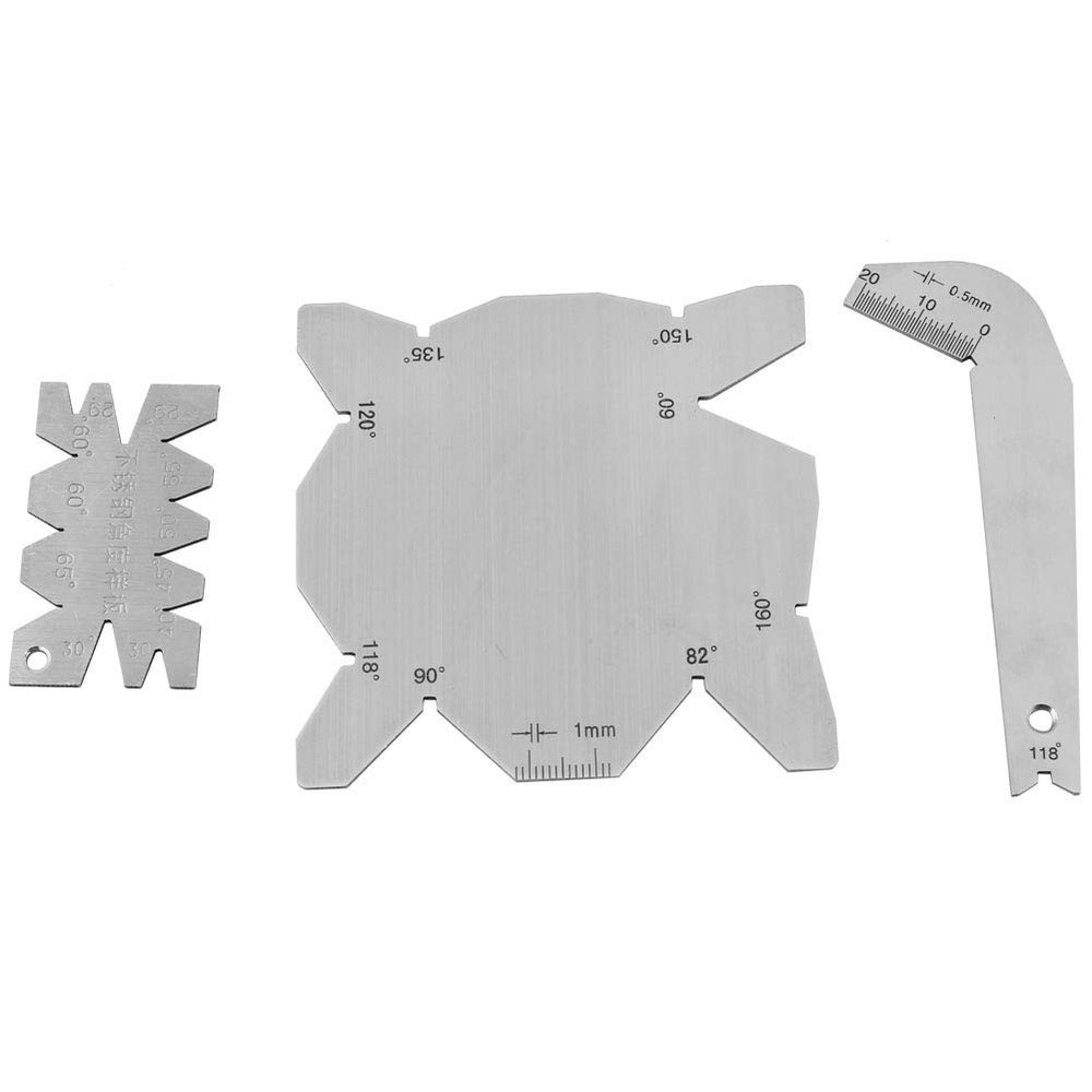 3PCS Drill Bit Angle Gauge Set 60-160° Measuring Tool Sharpener Guide