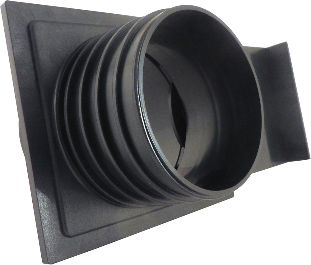 4 Inch ABS Plastic Blast Gate with One Threaded End and One Quick Disconnect End