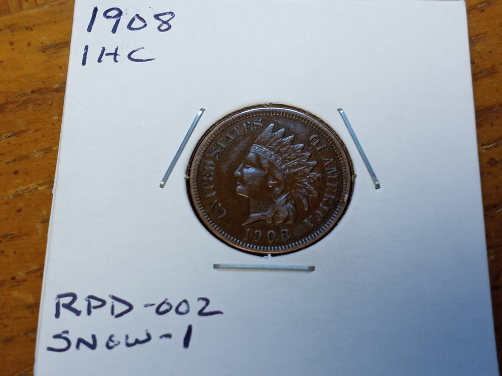 1908 Indian Head Cent RPD-002 / SNOW-1