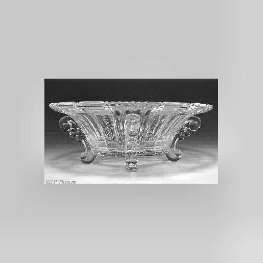 Elegant Rich Looking Scroll Footed Oval Console / Centerpiece Bowl Incredible