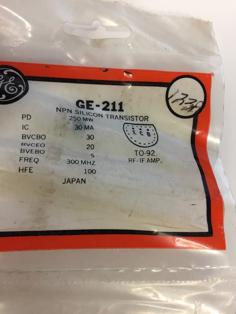 GE-211 NPN SILICON TRANSISTOR