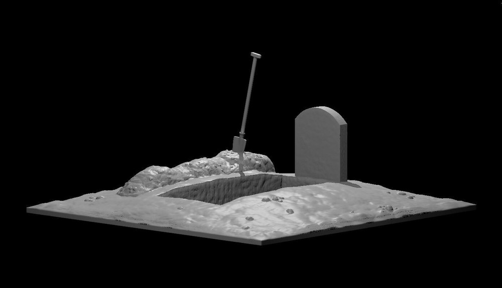 Open Grave Site Scatter 28mm Scale DND D&D Tabletop Mini