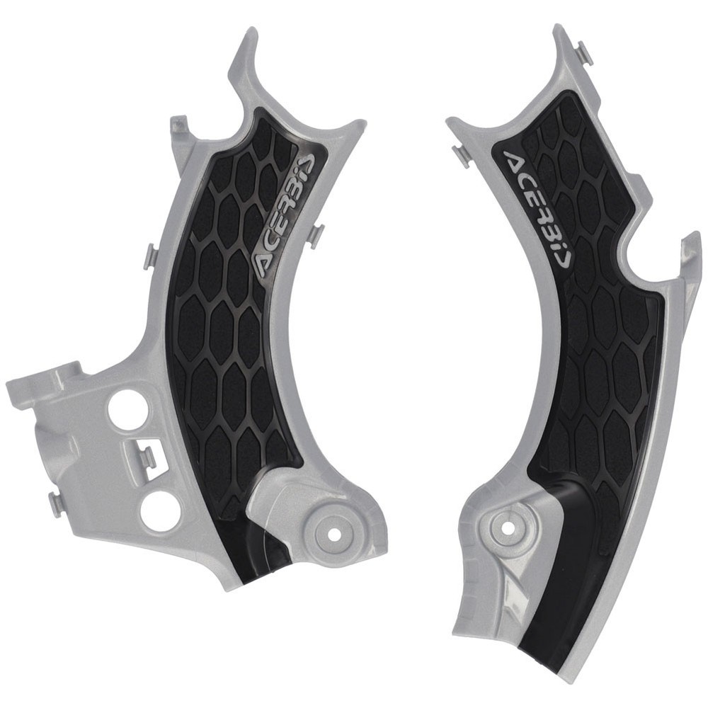 Acerbis 2986181015 X-Grip Frame Guards Silver/Black
