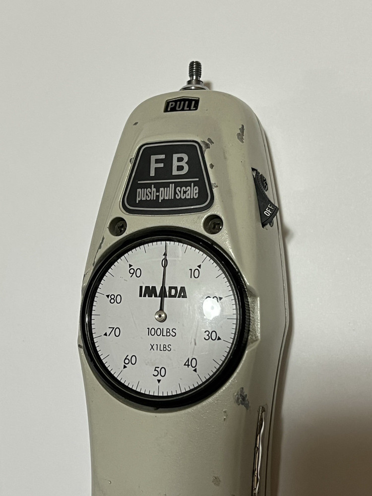 IMADA FB-100 Push Pull Mechanical Force Gauge Scale 0-100 Lbs Set Japan