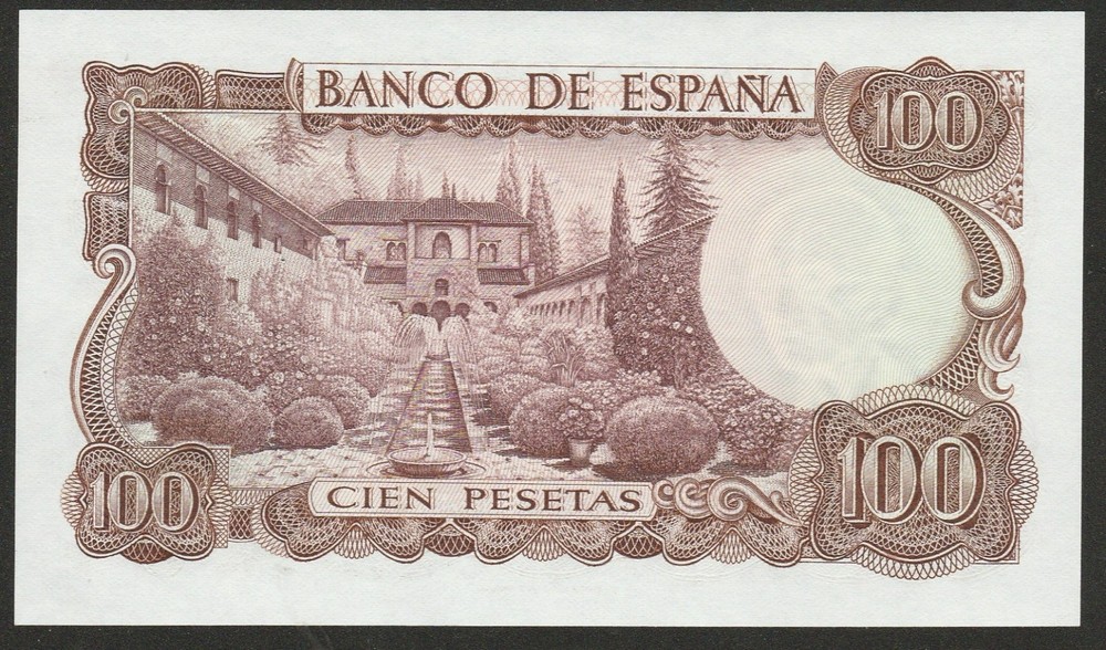 1970 (74) SPAIN 100 PESETA NOTE NOTE UNC